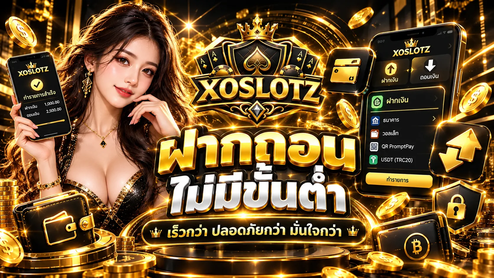 คู่มือเริ่มต้นใช้งาน xoslotz ฝากถอนไม่มีขั้นต่ำ ฝากเท่าไหร่ก็ได้ ถอนเร็ว 2025